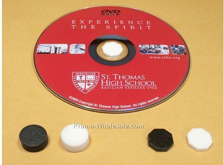 Adhesive Backed, 1/4" Round Foam Hub For CD - DVD