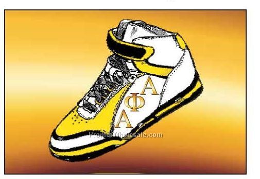Alpha Phi Alpha Fraternity Shoe Badge W/ Metal Pin (2-1/8"x3-1/8")