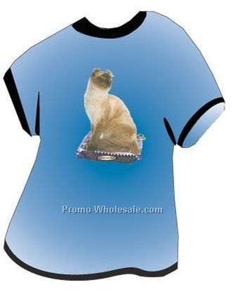 American Curl Cat Acrylic T Shirt Coaster W/ Felt Back