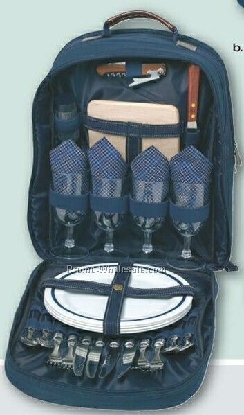 Americana Picnic Backpack For 4