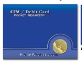 Atm/Debit Card Pocket Register - Blue Sphere