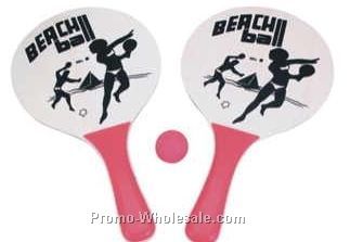 Beach Paddle Ball Set