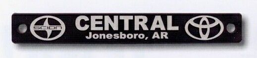 Black Plastic 3d License Plate Badges