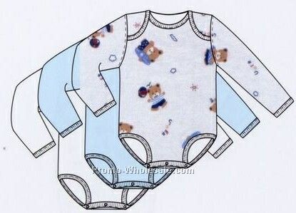 Boys Prints Variety Long Sleeve One Piece / Onesie (Newborn-large)