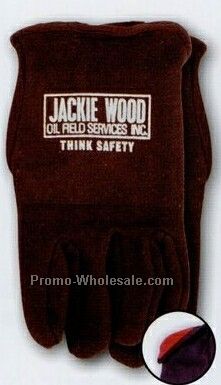 Brown Lined Jersey Cotton Work Glove