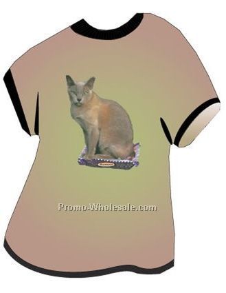 Burmese Cat Acrylic T Shirt Coaster W/ Felt Back