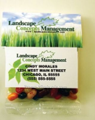 Business Card Header Filled W/ 1/2 Oz. Gummi Bears Or Worms