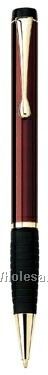 Byron Translucent Twist-action Ballpoint Metal Pen W/ Black Rubber Grip