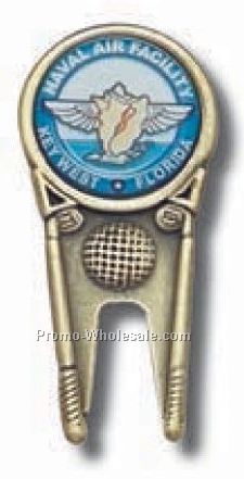 Cast Divot Tool With Photo Dome Emblem