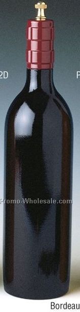 Cellarmaster's Wood Bordeaux Bottle Laser Engraved Dark Peppermill