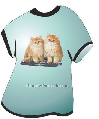 Chinchilla Cat Acrylic T Shirt Coaster W/ Felt Back