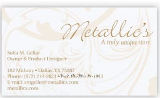 Classic Crest Solar White 130 Lb. Business Card W/ Standard Foil