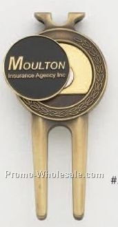 Classic Divot Tool / Money Clip With 1" Magnetic Ballmarker