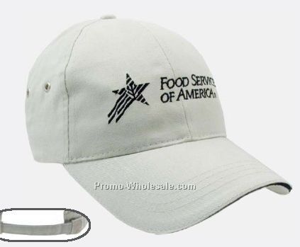 Constructed Brushed Cotton Twill Sandwich Cap (Overseas Delivery)
