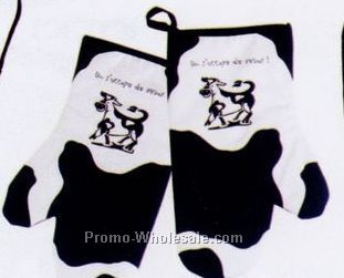 Custom Cow Print Oven Mitt