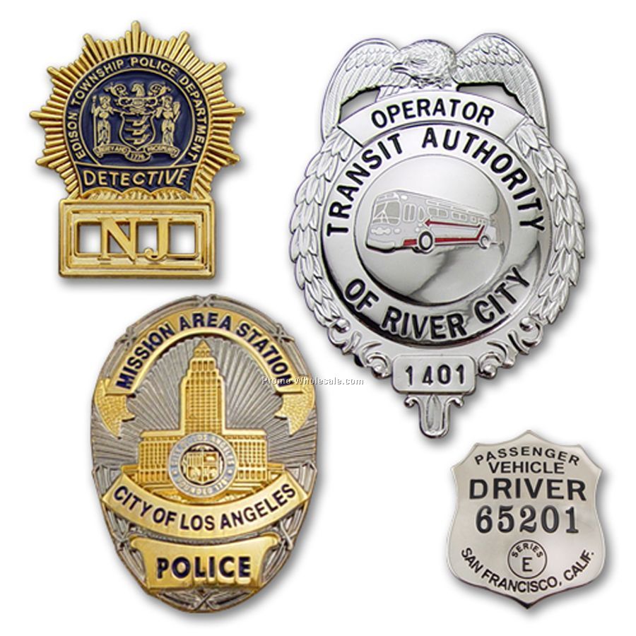 Die Cast Security Officer Badge (2-1/8")
