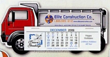 Dump Truck - Standard Color Die Cut Calendar - Before June 1