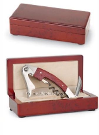 Elan Waiter Style Stainless Steel Corkscrew With Rosewood Handle