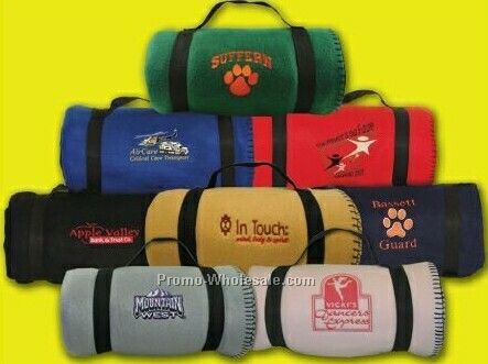 Embroidered Deluxe Fleece Picnic Blanket