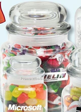 Empty 16 Oz. Round Glass Candy Jar