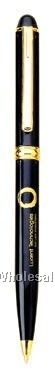 Explorer Twist-action Brass Ballpoint Pen W/ Gold Plated Trim