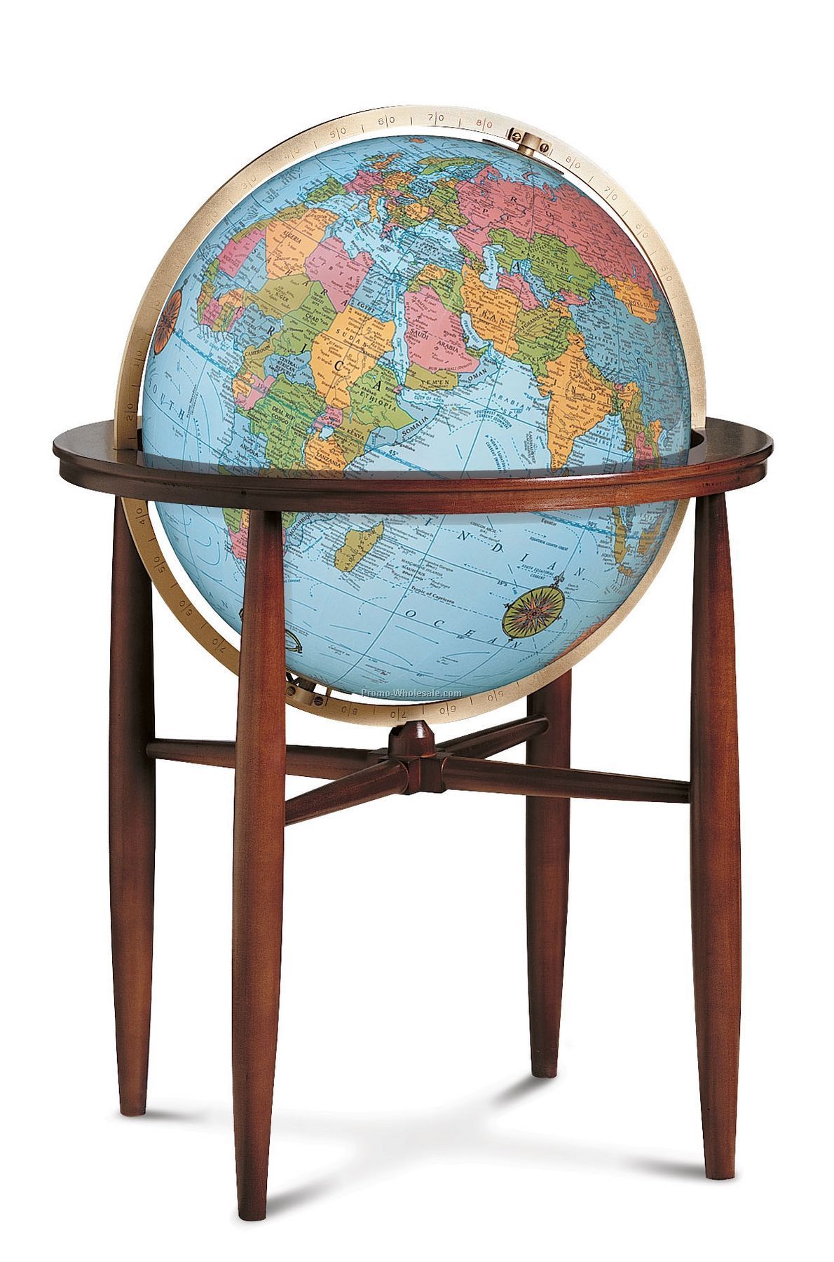 Finley Blue Ocean Illuminated Globe