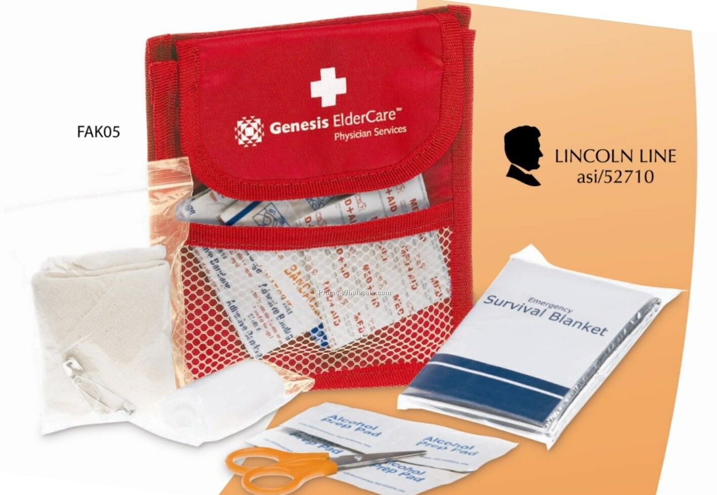 First Aid Kit With Mesh Pocket
