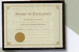 Format Frame W/ Blank Certificate (8-5/8"x11-1/8")