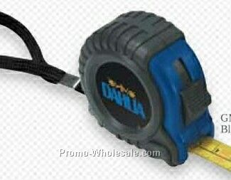Giftcor 12' Blue Rubber & Plastic Tape Measure 2-1/2"x2-1/2"
