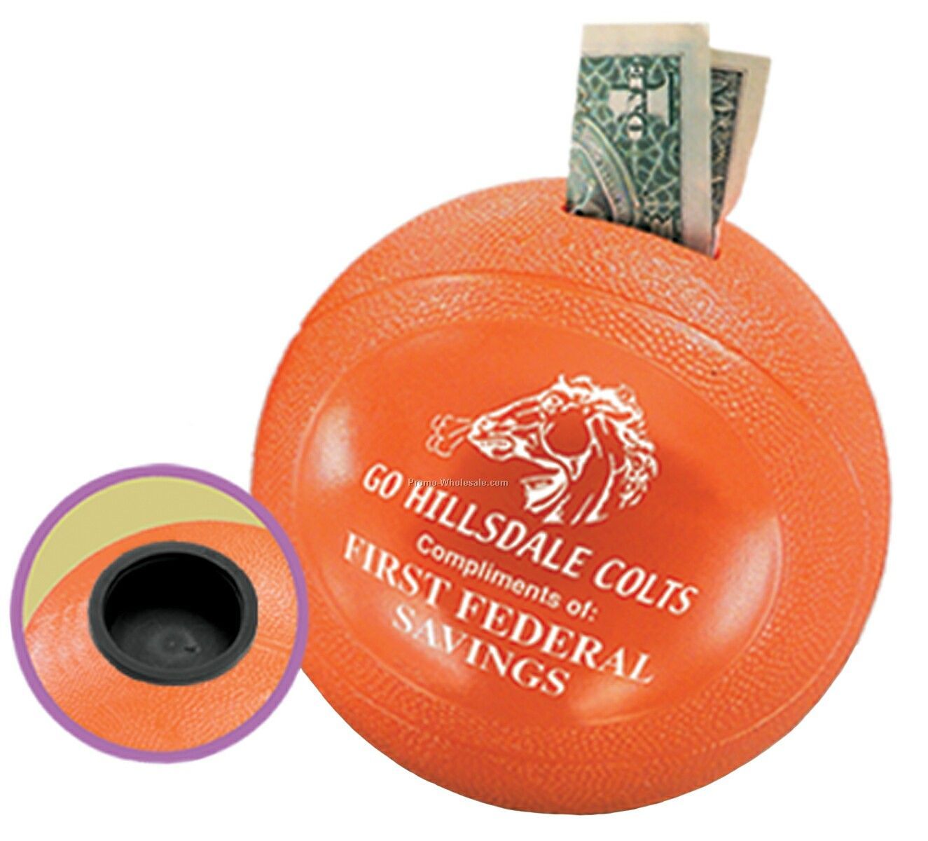 Glo In Dark Mini Basketball Bank