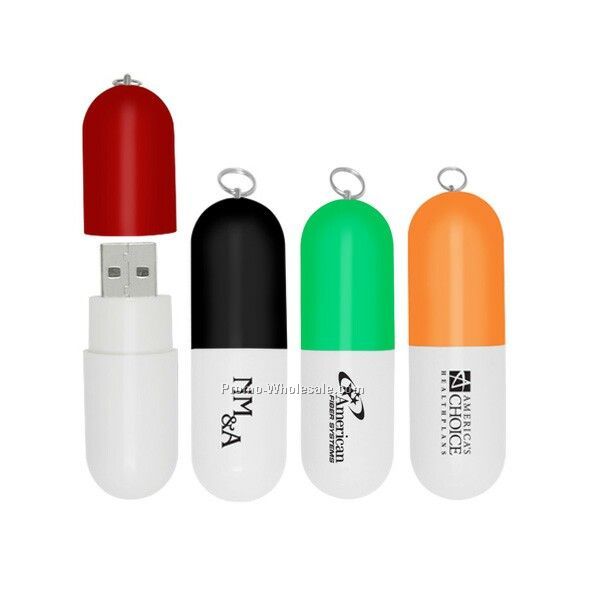 Gloss Plastic Capsule Flash Drive USB