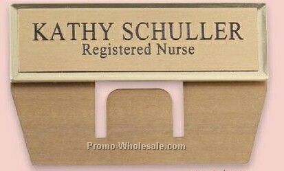 Gold Metal Pocket Name Badge