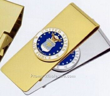 Gold Money Clip With Emblem