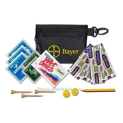 Golf Kit W/ Ball Markers, Tees & Wipes (Standard Shipping)