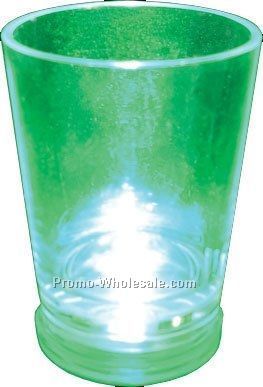 Green Light Up Shot Glass - 1-1/4 Oz.