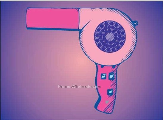 Hair Dryer Badge W/ Metal Pin (2-1/8"x3-1/8")