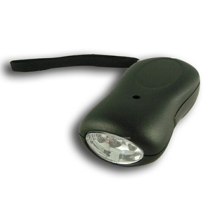 Hand-powered LED Flashlight