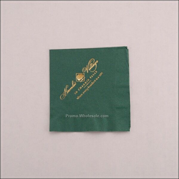 Hunter Green Colored Beverage Napkin