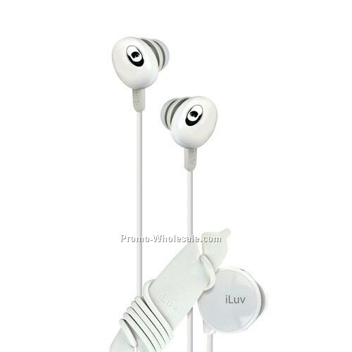 Iluv In-ear Stereo Earphone With Volume Control - White