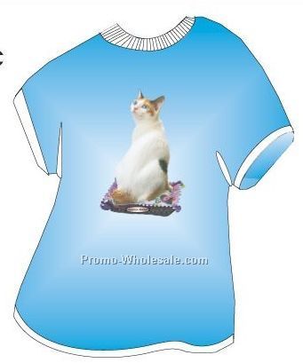 Japanese Bobtail Cat Acrylic T Shirt Coaster W/ Felt Back