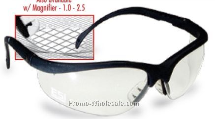 Klondike Wraparound Silver Mirror Lens Safety Glasses
