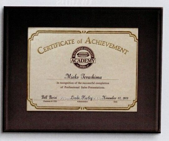 Large Beveled Certificate Holder