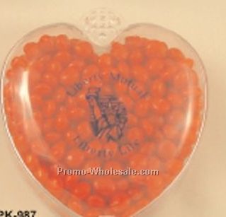 Large Hinged Heart Container W/Red Hots 3-3/4"x1-3/8"x4-3/8"