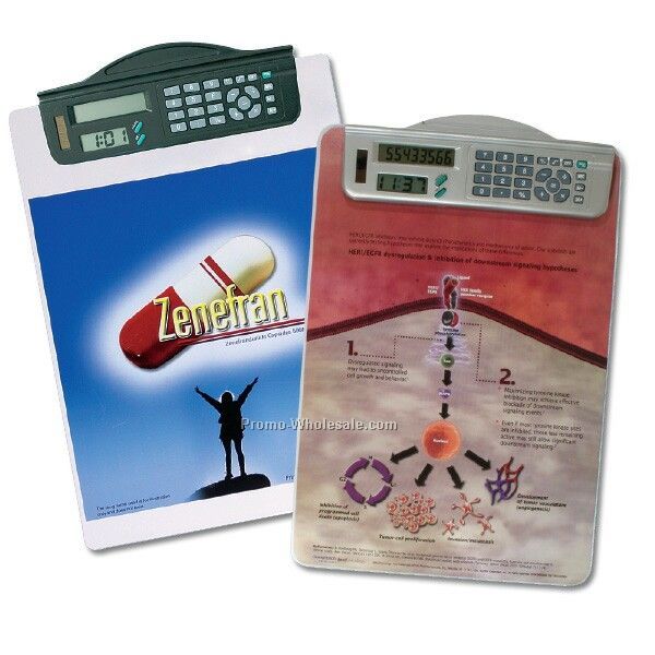 Letter Size Clipboards W/ Dual Power Calculator/Clock Clip