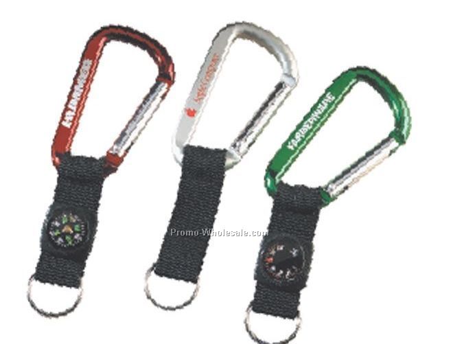 Lewis Carabiner With Strap & Compass - 80 Mm (Standard Shipping)