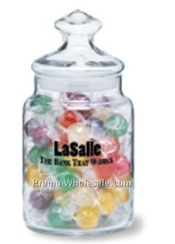 Libbey Glass Candy Jar W/ Knob Lid / 31 Oz