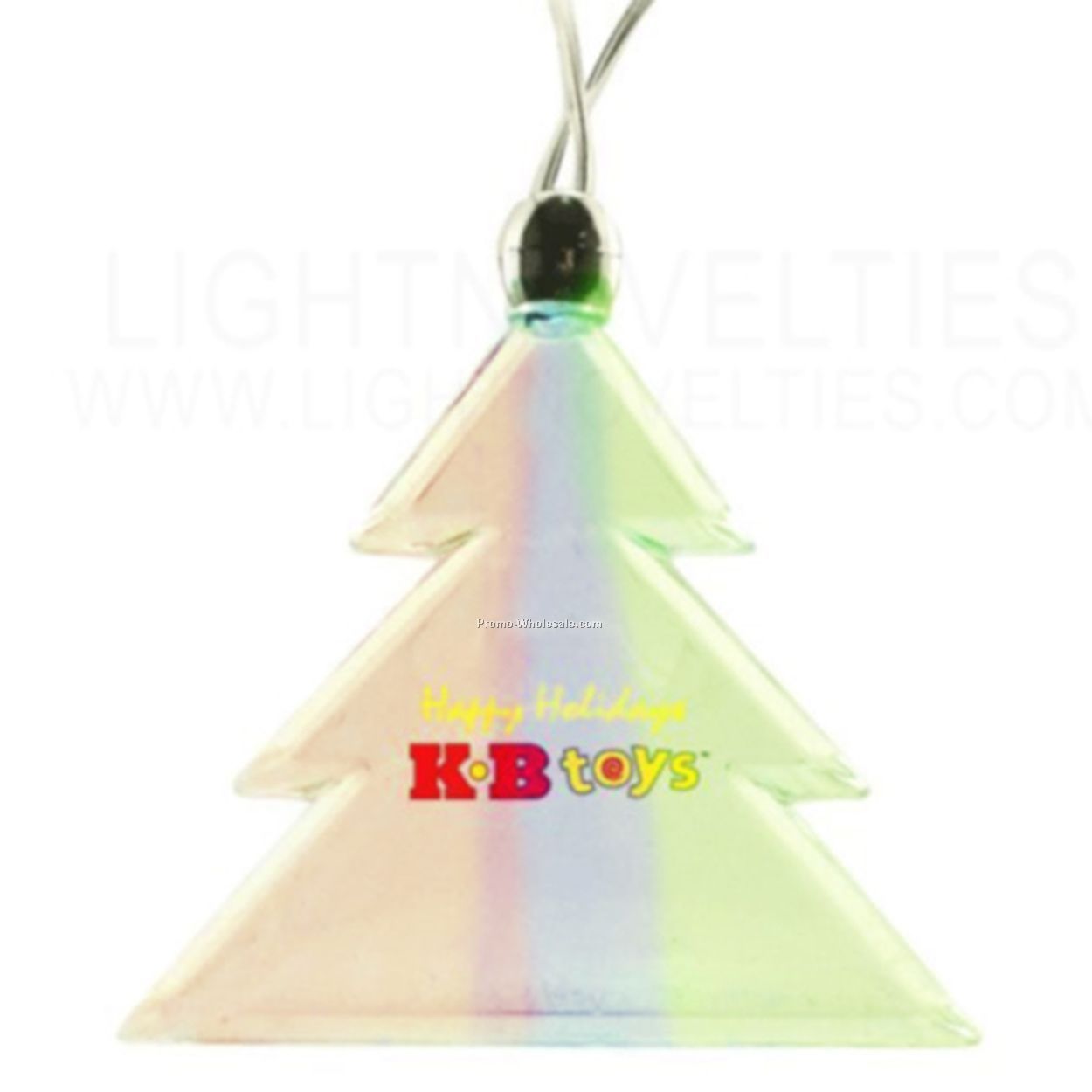 Light Up Pendant Necklace - Holiday Tree - Multi