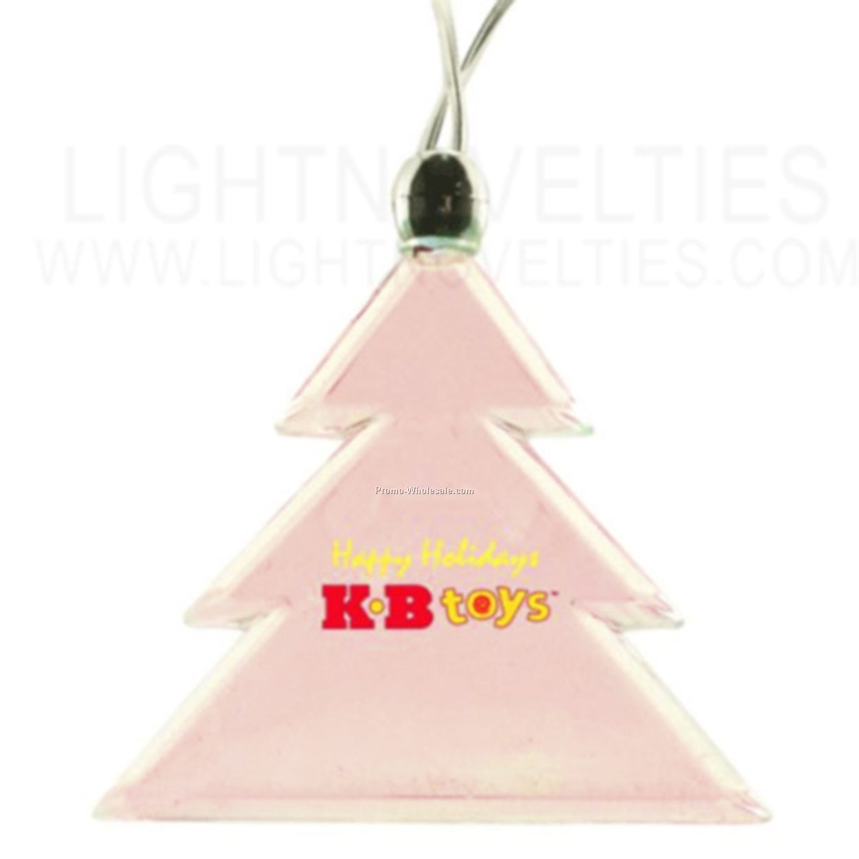 Light Up Pendant Necklace - Holiday Tree - Pink Or Purple