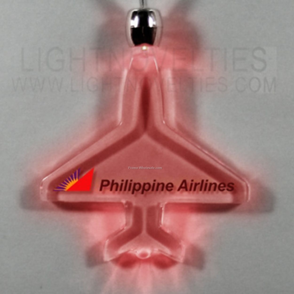Lighted Necklace - Plane - Red Or Yellow