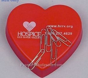 Magnetic Heart Shaped Paper Clip Dispenser